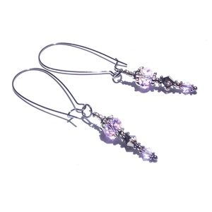 Gypsy Jewels Boho Earrings Glowing Violet Bling